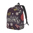 thumbnail image 2 of Balery Merry Christmas Vintage Canvas Backpack for Men and Women - Large Capacity, Durable Travel Laptop Bag for School, Work, Hiking, and Outdoor Activities, 2 of 7