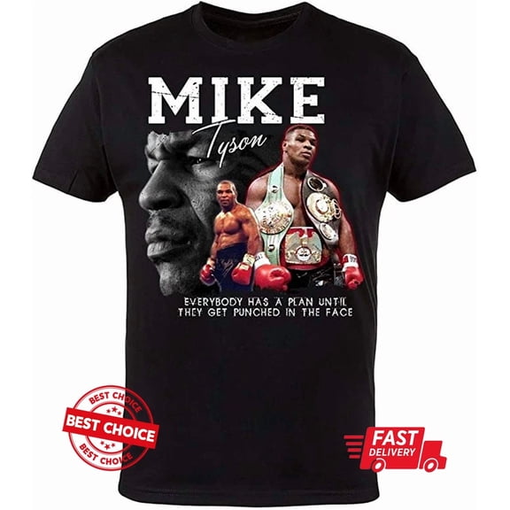 Mike Tyson Boxing Signature Legend Retro Boxing T Shirt S-3XL