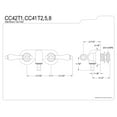 thumbnail image 2 of Kingston Brass Vintage 3-3/8" Wall Mount Clawfoot Tub Filler, 2 of 2