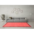 thumbnail image 3 of Ahgly Company Machine Washable Indoor Square Abstract Red Modern Area Rugs, 4' Square, 3 of 4