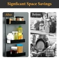 thumbnail image 6 of Storvive 2 Pack Magnetic Spice Rack Organizer, Moveable Fridge Spice Shelves for Refrigerator and Oven, Black, 6 of 8