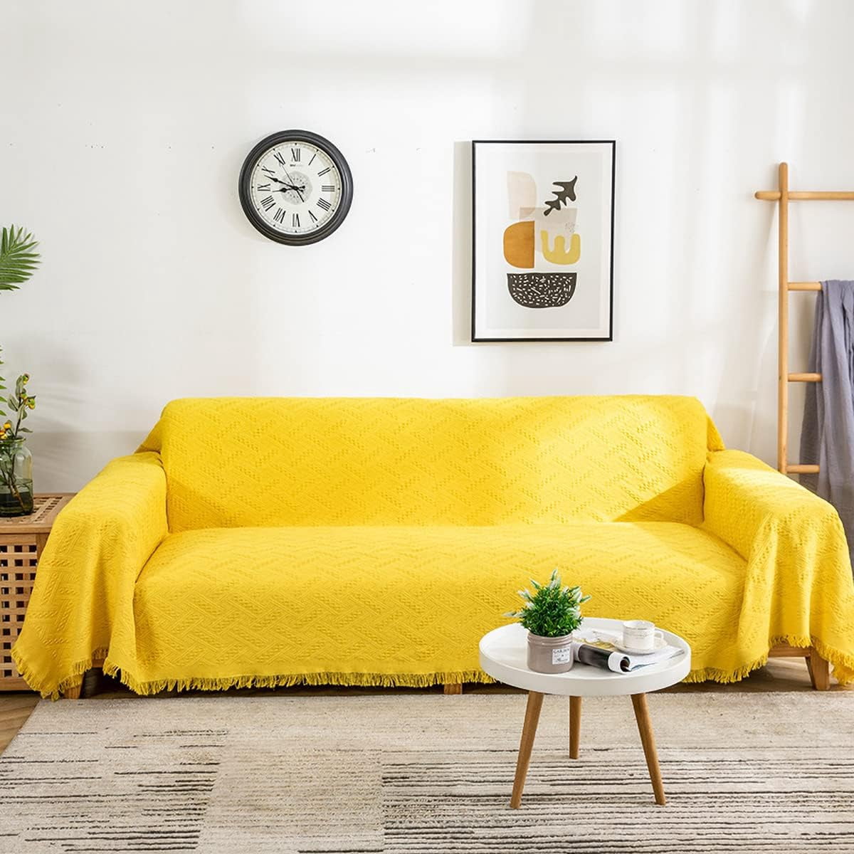 Couch Cover Sheet Blanket, Oversized Reversible Covers for 3-4 Cushion High Backed Backrest Sofa, Extra Large Furniture Decoration Covers Sofa Slipcovers, L Shape U-Shaped Sectional Protector