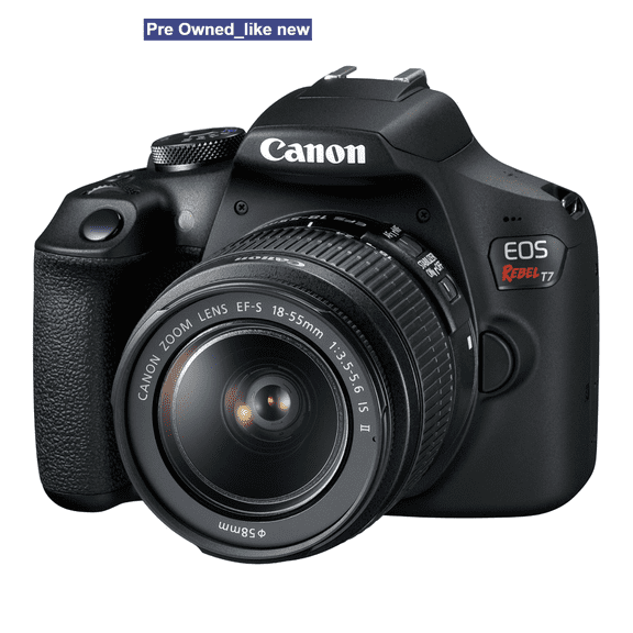 Pre-Owned Canon EOS Rebel T7 Digital SLR Camera with EF-S 18-55mm Lens, APS-C Sensor, 24.1MP