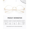 thumbnail image 3 of Gafas Pro Acme Retro con montura redonda de metal y lente transparente, color dorado, 3 of 5