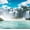 Enchanting Iguazu Waterfalls, variant on Elephant Stock Enchanting Iguazu Waterfalls Wall Art - Horizontal Multi Panel Canvas - Living Room Wall Decor - Nature Multi Panel - White And Blue Decor - 55" x 24"