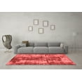 thumbnail image 3 of Ahgly Company Machine Washable Indoor Square Oriental Red Modern Area Rugs, 8' Square, 3 of 4