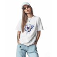 thumbnail image 2 of Romantic Butterfly Flower Womens T Shirts Short Sleeve Cotton Crewneck T-Shirt Graphic Tees, Casual Tops Tshirt for Women Teen Girls, 2 of 7