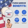 thumbnail image 3 of Purse Mirror - Seal District of Columbia - USA | Compact Travel Mirror, Everyday Cosmetic Accessory, Collectible Souvenir, 3 of 9