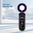 thumbnail image 3 of JELLOO Portable Handheld Fan Rechargeable Turbo Ice Cooling Fan Personal Mini Fan Small Foldable 3-IN-1 Neck/Desk/Hand Fan, Travel Essentials Gifts, 3 of 8