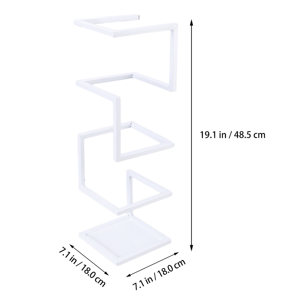 GOOHOCHY Sleek Metal Umbrella Holder for Modern Home Decor Easy Access White Finish 10.5 x 10.5 x 18 Inches