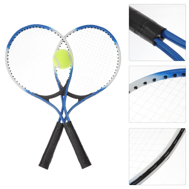COOPHYA 1Set Black Alloy Tennis Racket for Teens and Youth Designed for Better Ball Control