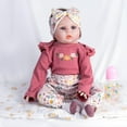 thumbnail image 5 of Reborn Baby Doll Clothes for 20-22 Inch Baby Dolls Girl Cute Floral Design Reborn Doll Clothes Outfit 8 Pieces Set, 5 of 8