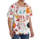 thumbnail image 2 of Balery Autumn Pumpkins Fall Leaves Camisa Casual de Manga Corta con Botones para Hombre, Texturizada, Estilo Cubano, para Playa, Verano-Small, 2 of 5