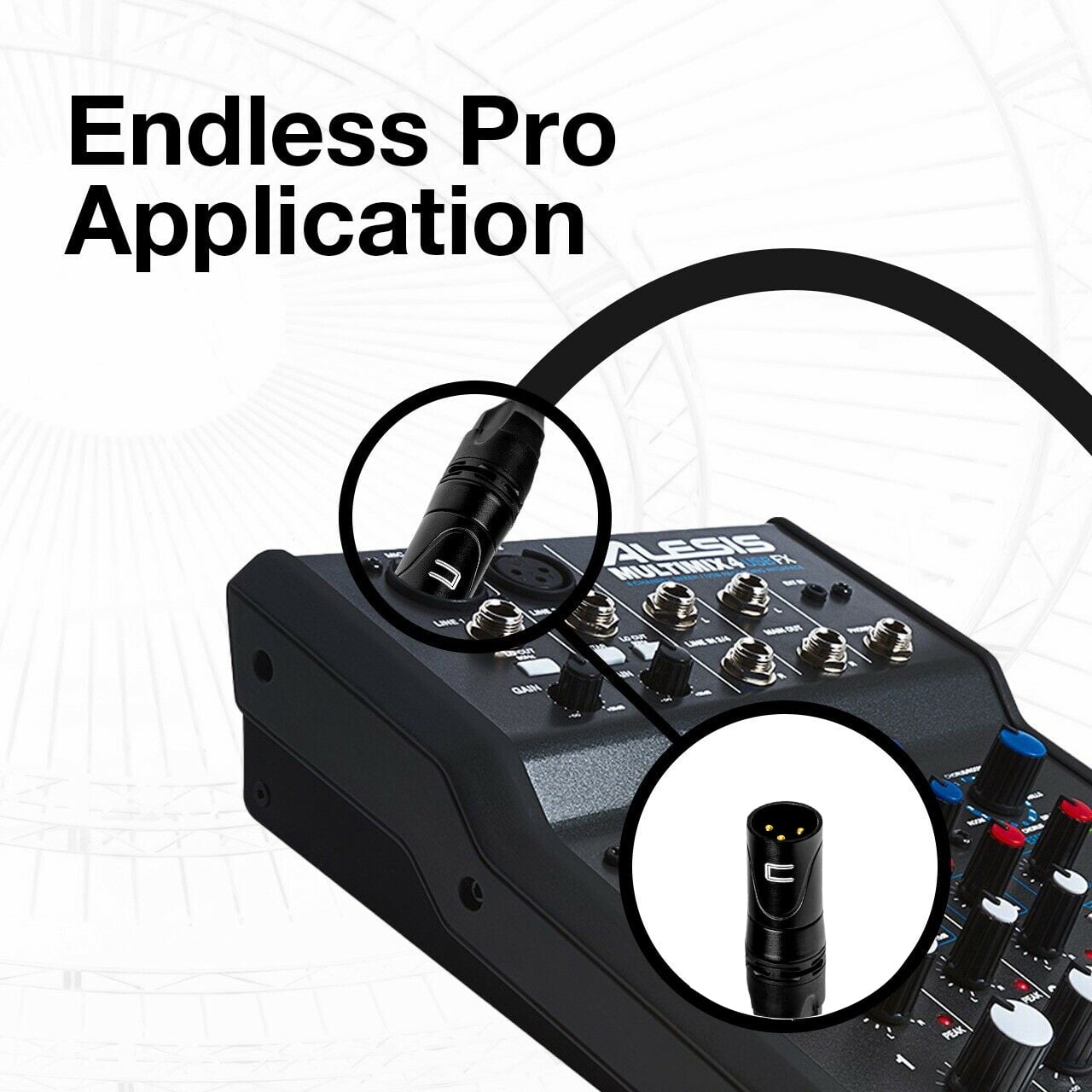 Coluber Cable 3-Pin Male Balanced XLR Cable-Professional Microphone Cable