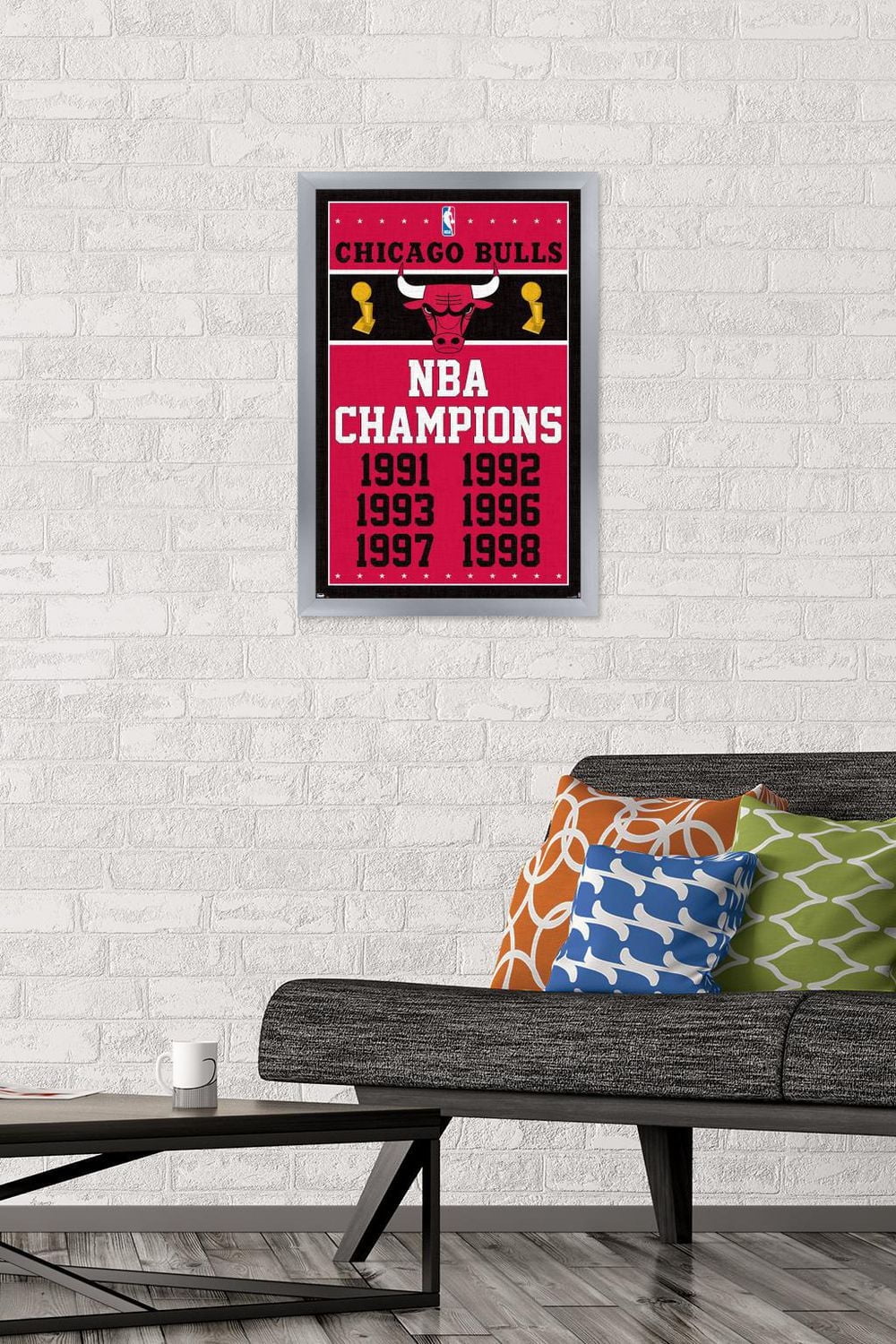 NBA Chicago Bulls - Champions 13 Wall Poster, 14.725" x 22.375" Framed