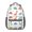 Dinosaur and Floral-2, variant on Dinosaur and Floral Off White Pattern Backpack for School, Cute School Bag with Adjustable Shoulder Straps and Padded Back, 15.3"x11"x6.7"