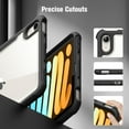 thumbnail image 6 of Fintie TPU SlimShell Case for iPad Mini 7 (A17 Pro) 2024 / iPad Mini 6 2021 - Clear Hard Back Cover with Shockproof Soft TPU Bumper for iPad Mini 7th/6th Generation 8.3 Inch, Black, 6 of 7