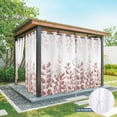 thumbnail image 6 of Outdoor Curtains for Patio Waterproof, Spring Reddish Brown Eucalyptus Outdoor Privacy Panels Grommet, Botanical Leaf Country Blackout Outside Curtains for Porch/Cabana 54"x84", 1 Panel, 6 of 8