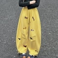 thumbnail image 6 of Xudanell Teen Girl Puppy Baggy Barrel Sweatpants Dachshund Embroidered Wide Leg Drawstring Pants with Pockets for 5-6 Years, 6 of 6