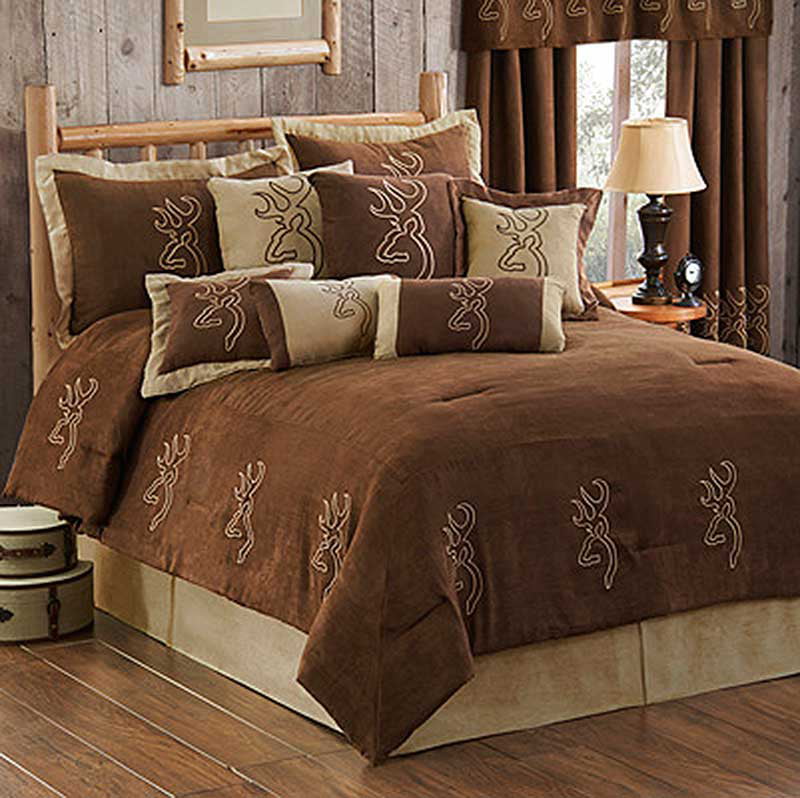 Browning Suede Buckmark Comforter Set With Sheet Option FREE SHIPPING 
