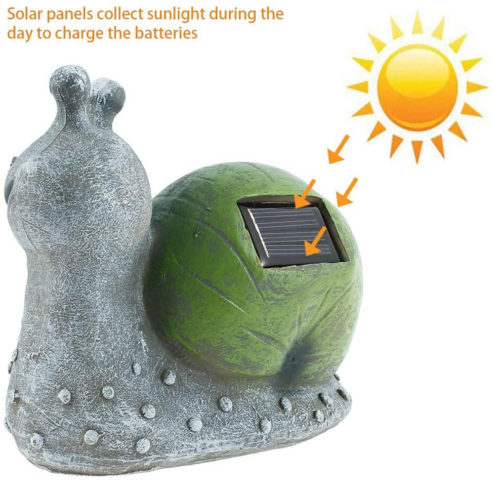 Solar Energy Garden Light, Animal Ornament Garden Lamp, Solar Powered Garden Animal Lights, Lawn Ornament Waterproof Lamp, Animal Statue, for Patio, Yard, Party Decoration Solar Lights (Snails) - image 3 of 6