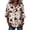 01#Camel, variant on Women's Halloween Button V Neck Ruffle 3/4 Sleeve Casual Loose Blouse