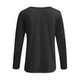 thumbnail image 5 of Dasayo Black Ladies Tops and Blouses Long Sleeve Zip up Loose Solid Lightweight Blouses Women's Sweatshirt L, 5 of 5