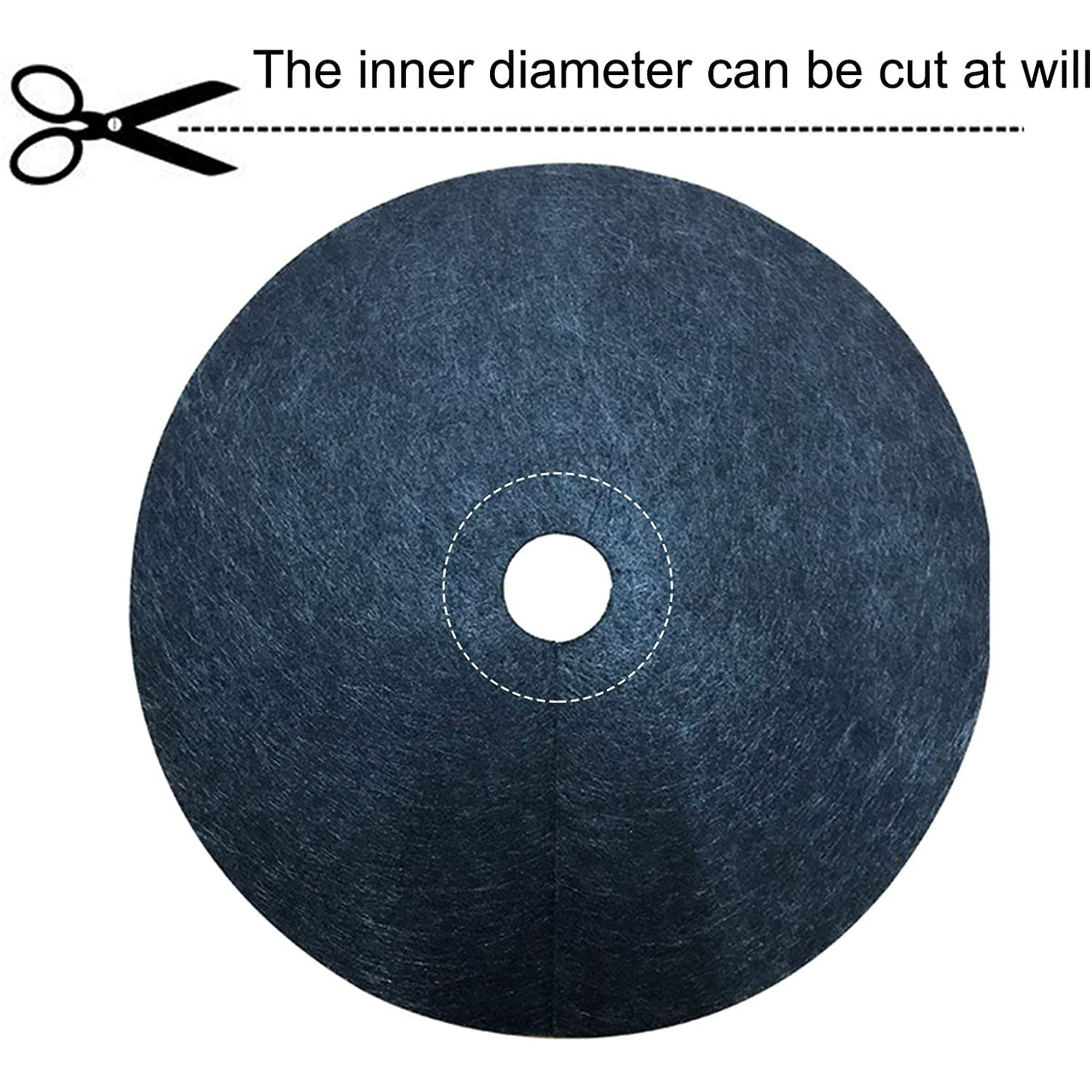 Non Woven Tree Mulch Ring 40 Inch, Degradable Tree Protector Mat, Biodegradable Reusable Mulching Ring for Landscaping Weed Control Root Protection