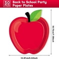 thumbnail image 2 of AWINQQY 50PCS Red Apple Paper Plates, Back to School Decorations, 7.3 inch First Day of School Party Dessert Plates, Disposable Tableware Party Supplies for Schools Season, 2 of 6