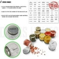 thumbnail image 5 of Magnetic Hexagon Glass Spice Jars 20 Sets with Lids, Shakers, Labels -  Kitchen Spice Storage for Fridge, Cabinet, Wall, 5 of 8