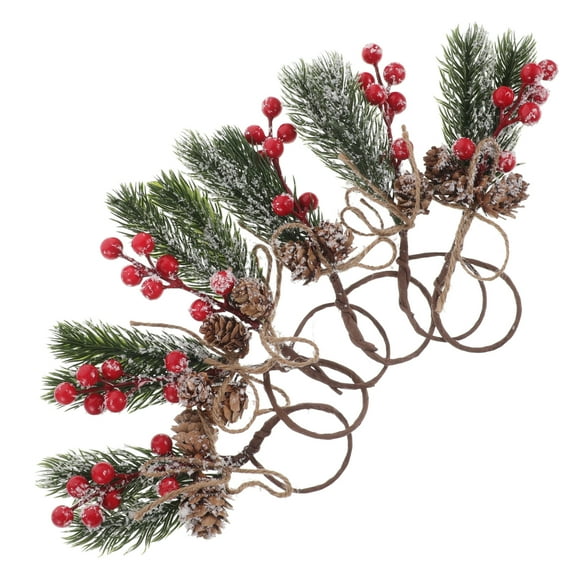 6 Pcs Christmas Napkin Rings Napkins Nutcracker Decor Gold Bows