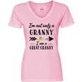thumbnail image 3 of Inktastic I'm Not Only a Granny I'm a Great Granny with Flowers Women's V-Neck T-Shirt, 3 of 5