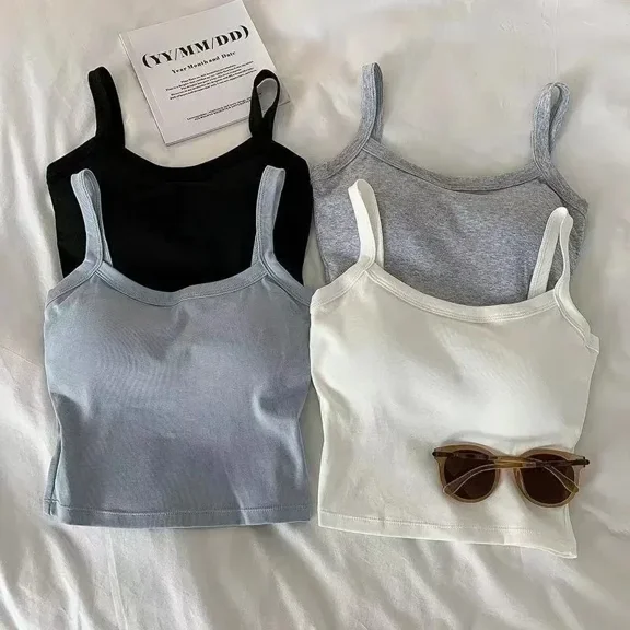 New Crop Top Women Sexy Sleeveless Tops Fashion Female Underwear Lady's Camisole Girl Basic T-shirt Vest Lingerie Bras Tube Tops