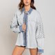thumbnail image 1 of Puntoco Ladies Casual Fashion Lapel Lentejuelas Tassel Washed Jacket Denim Jacket Liquidación Puntoco Puntoco-6761, 1 of 9