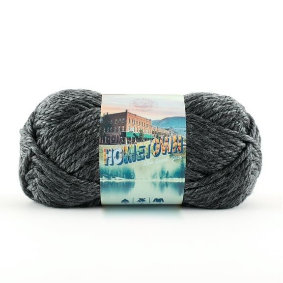 Lion Brand Yarn Hometown Chicago Charcoal 135-150 Super Bulky Acrylic Yarn