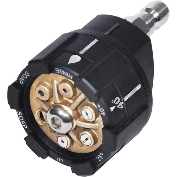 YAMATIC 6-in-1 Pressure Washer Nozzle, 4000PSI 4.0GPM, Quick Connect, Adjustable Tips, Power Washer Accessory