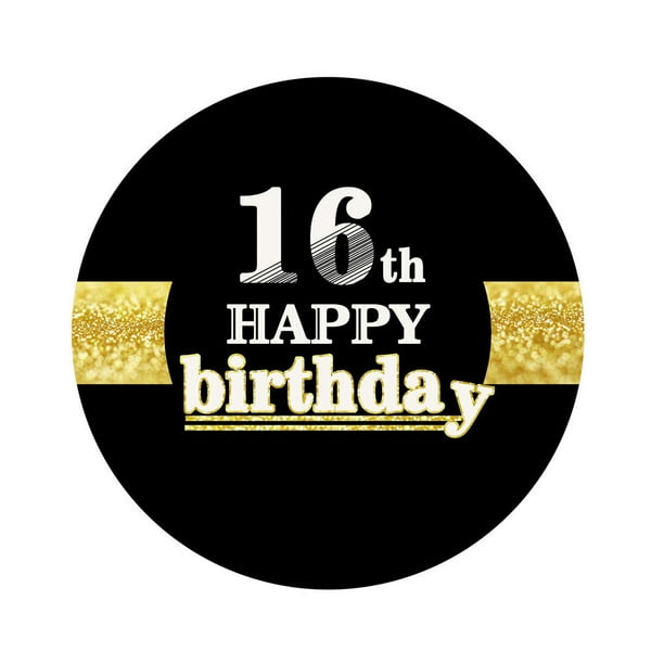 KAKOWELY 12 pegatinas decorativas para fiesta de cumpleaños con letras de feliz cumpleaños número 16 para fiesta de cumpleaños
