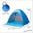 thumbnail image 5 of UPF 50+ Pop-Up Beach Tent, Lightweight Portable Sun Shelter for Multiple People, Includes 6 Ground Nails, Ideal Holiday Gift, 5 of 7