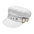 thumbnail image 4 of Gorra de béisbol plana para mujer, cómoda, ajustable, de 56 a 58 cm Blanco, 4 of 9