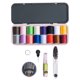 thumbnail image 1 of Kit de costura Tijeras Dedal Hilo Agujas de coser Cinta métrica Caja de transporte Set - Rosa claro Inevent HA2839-03B, 1 of 6