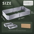 thumbnail image 6 of KINIMOX 2PCs Raised Garden Beds, 6x3x1ft Heavy Duty Thick Galvanized Metal Rectangle Planter Box for Vegetables, Flowers, Herbs, 6 of 8