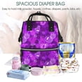 thumbnail image 5 of Gaeub Berry Raspberry Print Mummy Diaper Bag Backpack,Durable Maternity Baby Nappy Casual Shoulder Bags,Travel Hiking Outdoor Pack, 5 of 6