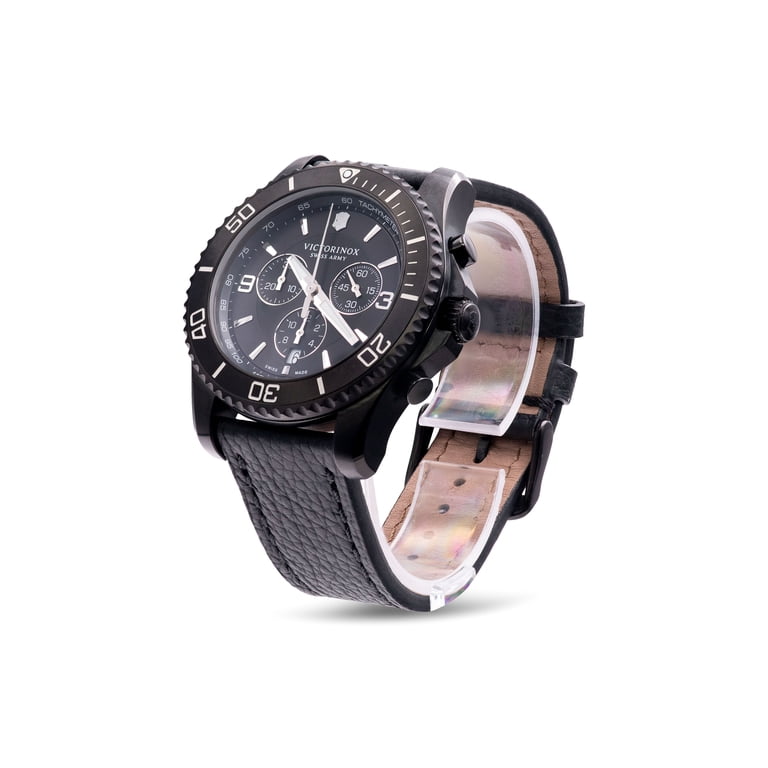 Swiss Army 241786 Men's Maverick Chronograph Black Strap Watch