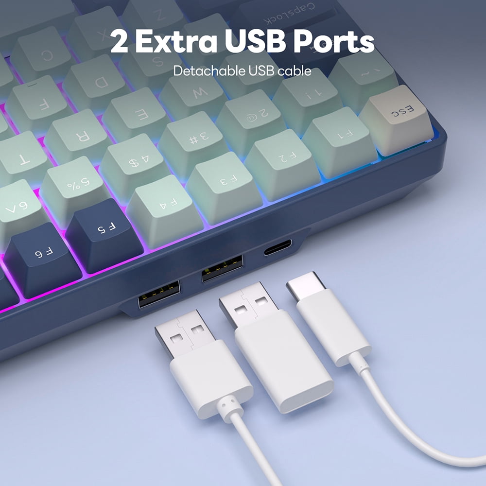 RK ROYAL KLUDGE RK96 RGB Limited Ed 90% 96 Keys Wireless Triple Mode BT5.0/2.4G/USB-C Hot Swappable Mechanical Keyboard with Wrist Rest Software Support & Massive Battery Blue Switch