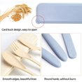 thumbnail image 3 of 4 Sets Travel Cutlery with Case Reusable Utensils Set Portable Fork Knife Spoon Tableware Set, 3 of 7