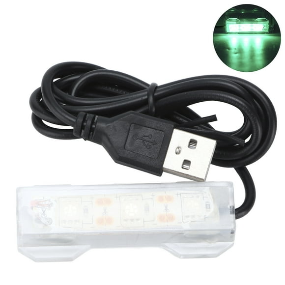 Lumière USB pour Aquarium, Éclairage d'Aquarium avec Prise USB Peut Être avec Alimentation Mobile pour Aquarium pour Quotidien pour Petits Aquariums pour Maison Vert, Rouge, Jaune, Bleu