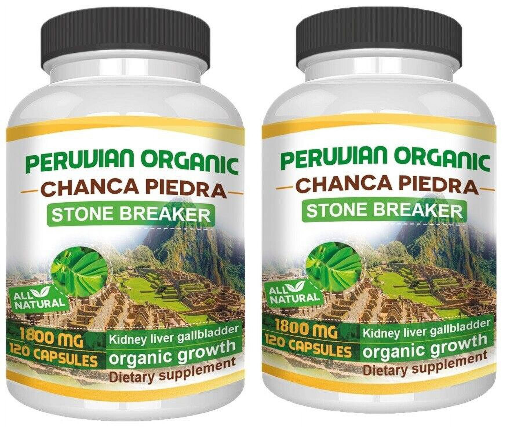 Chanca Piedra 1800 mg Peruvian organic material Stone Breaker 120 capsules Each (2 Pack)