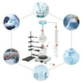 thumbnail image 3 of TOOL1SHOoo 1000ml Lab Essential Oil Distillation Apparatus Glassware Kit 1KW Electric Heater, 3 of 10