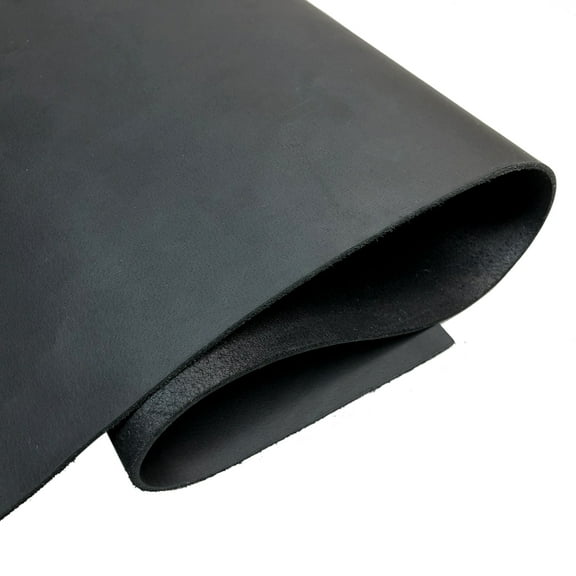 1.8-2.0mm Thick Black Crazy Horse Cowhide Leather Pieces --Customized Size
