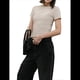 thumbnail image 2 of Camisetas de Algodón para Mujer, Cuello Redondo, Corta, Básicas, Informales, de Verano, Color Café , S, 2 of 9